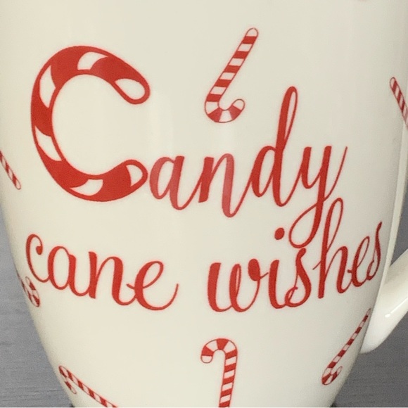 Pfaltzgraff Candy Cane Wishes Ceramic Christmas Mug - Picture 2 of 8